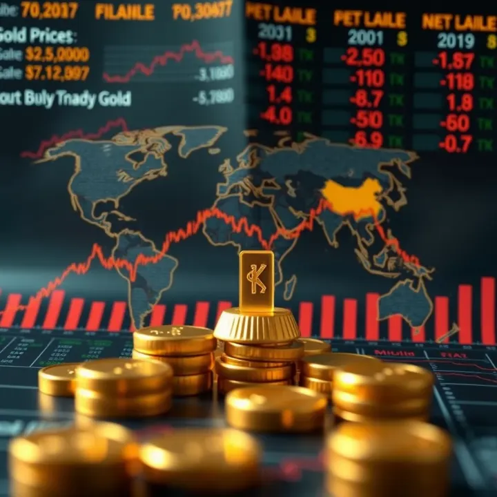 Global and Local Factors Affecting Gold Prices in South Africa Visual representation of global economic indicators influencing gold prices with South African market elements