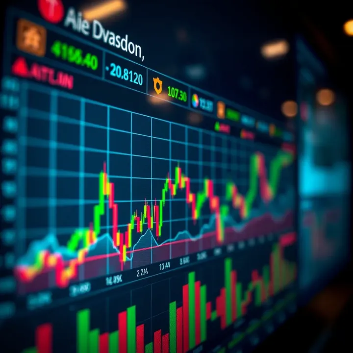 Chart showing key market activities and volume spikes during New York trading session