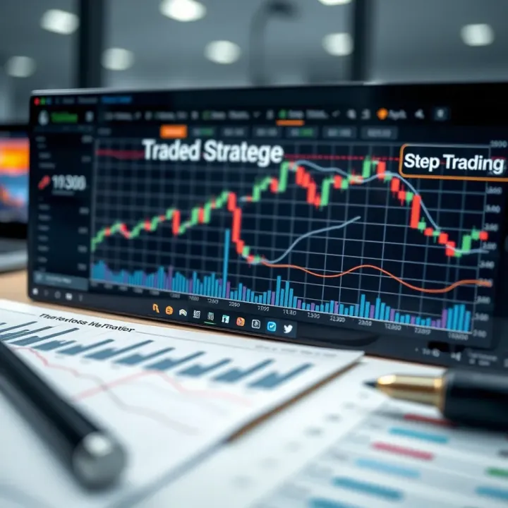 Graph depicting trading strategies and market analysis for funded trading success