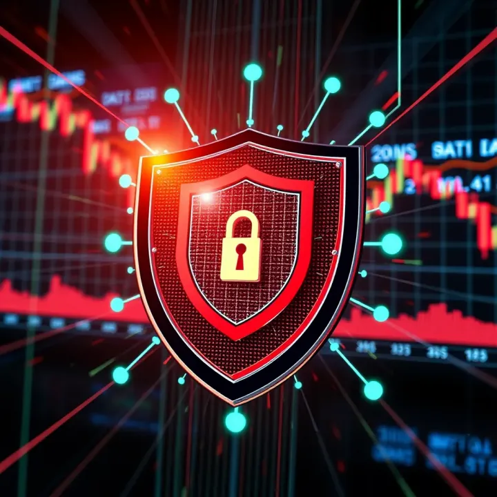 Ensuring Account Security for Online Trading Illustration of a digital shield symbolizing online account security for traders