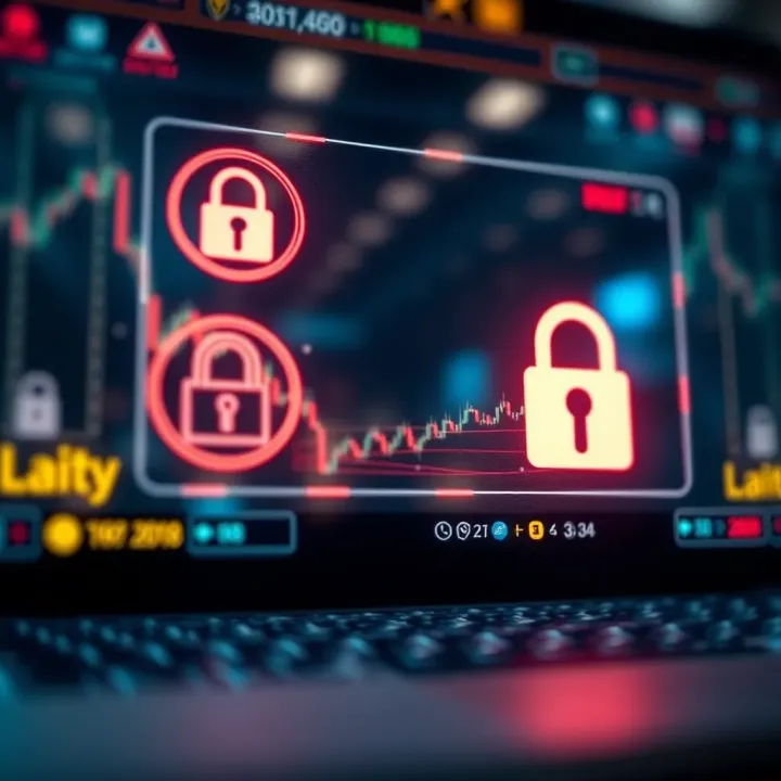 Security Features Ensuring Safe Trading Environment at Olymp Trade Secure login interface with encryption symbols representing safety measures for online trading
