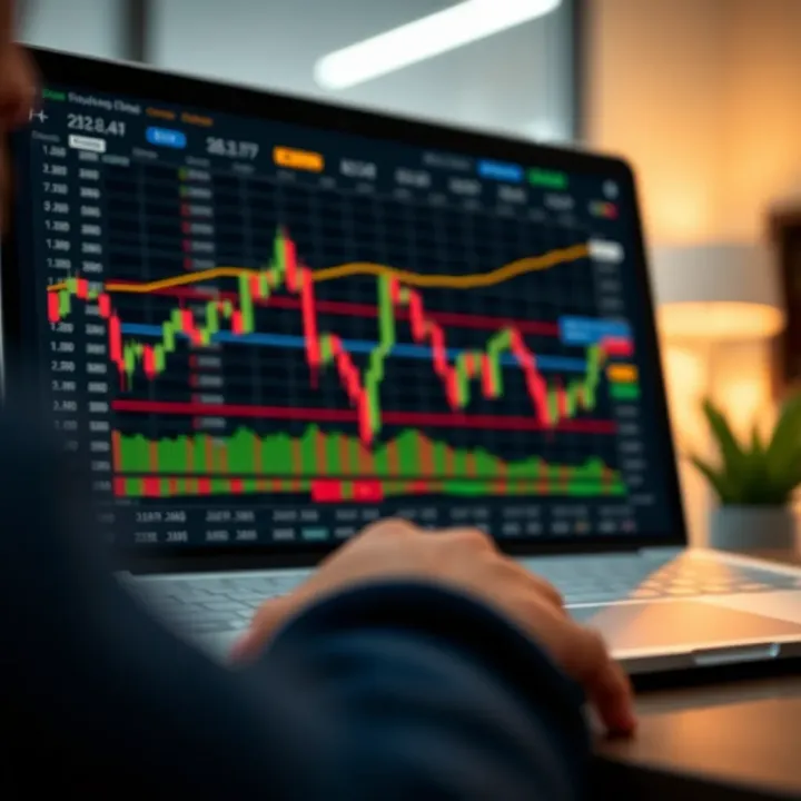 Chart showing option trading strategies and risk management in South African financial markets