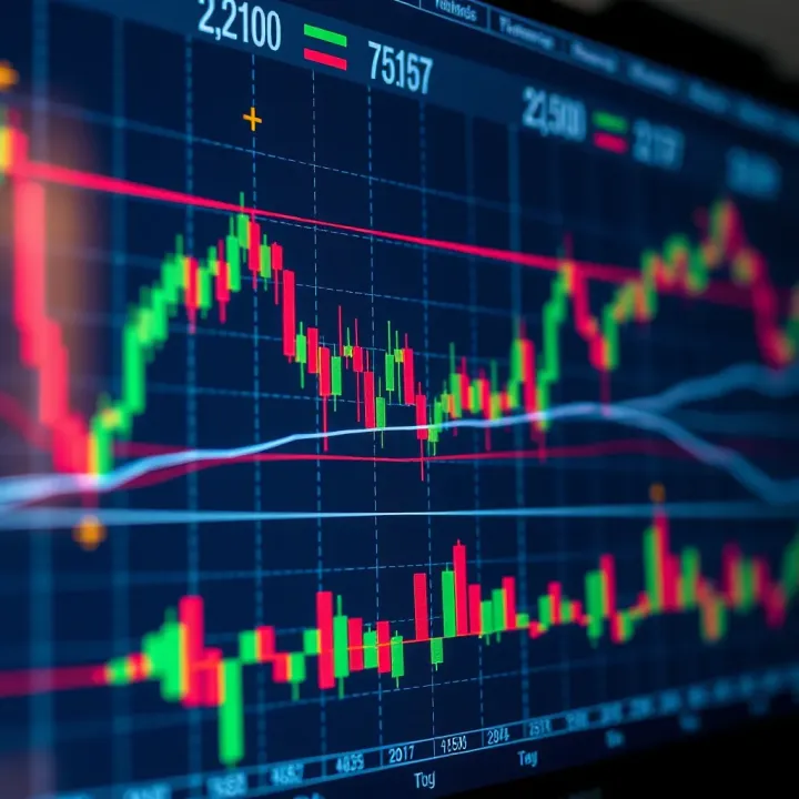 Forex Chart with Multiple Timeframes and Trend Lines Detailed forex chart displaying multiple timeframes and trend lines for currency trading analysis
