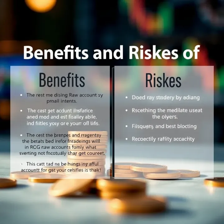 Benefits and Risks of Using an RCG Raw Account for South African Traders Graphic depicting benefits and risks of using a raw account for traders in South Africa