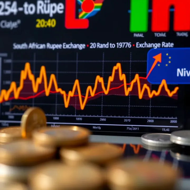 Historical Trends of Rand to Rupee Exchange Rate Graph depicting exchange rate fluctuations between South African Rand and Indian Rupee over time