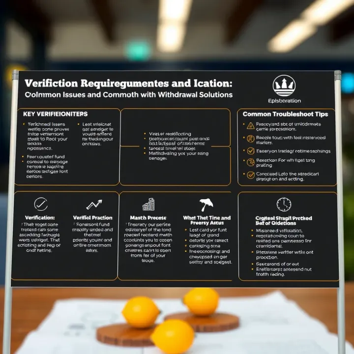 Diagram outlining key verification steps and common troubleshooting tips for smooth fund withdrawals