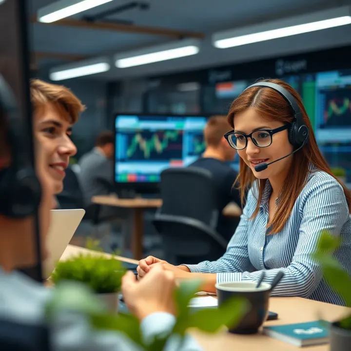 Scope Markets Dedicated Customer Support for Traders Customer support representatives assisting traders through live chat on multiple devices