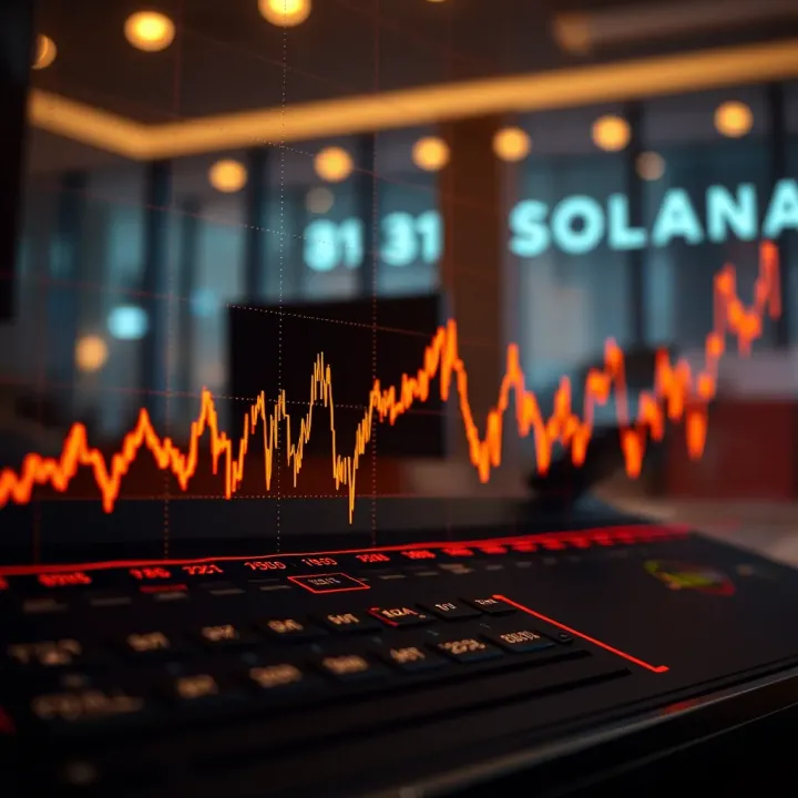 Graph illustrating Solana price fluctuations and market trend analysis