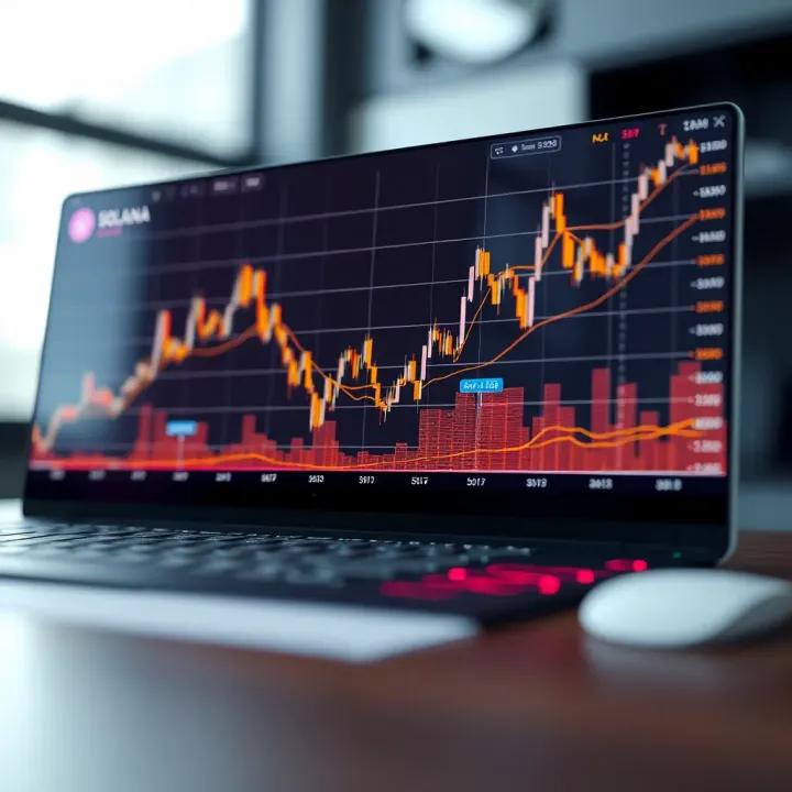 Graph showing the upward and downward price movements of Solana cryptocurrency over time