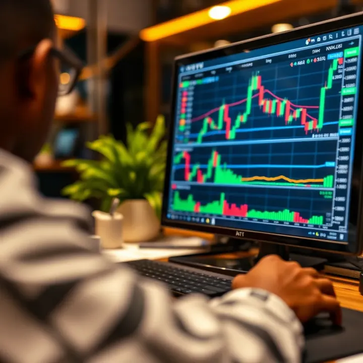 Interactive TradingView platform highlighting key features for analyzing Deriv market trends in South Africa