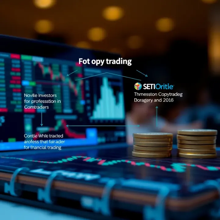 Diagram illustrating how copytrading connects novice investors to professional traders in financial markets