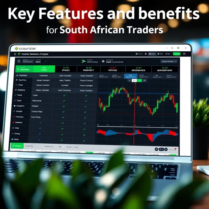 Comparison chart highlighting cTrader features and benefits for South African traders