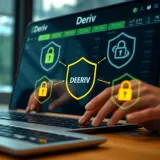 Secure transaction symbols illustrating safety and encryption during online deposits on Deriv platform