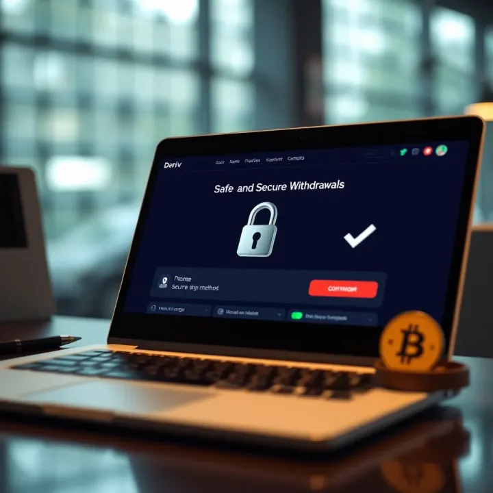 Ensuring Safe and Secure Withdrawals on Deriv Secure transaction confirmation screen with security icons and checkmarks
