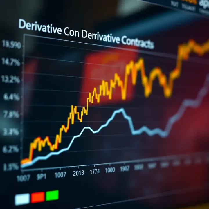 Graph showing different types of derivative contracts linked to stock and commodity prices