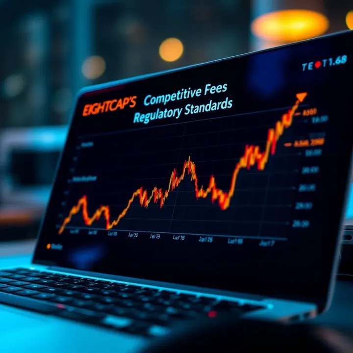 Graph showing fee structure and regulatory compliance benefits of Eightcap