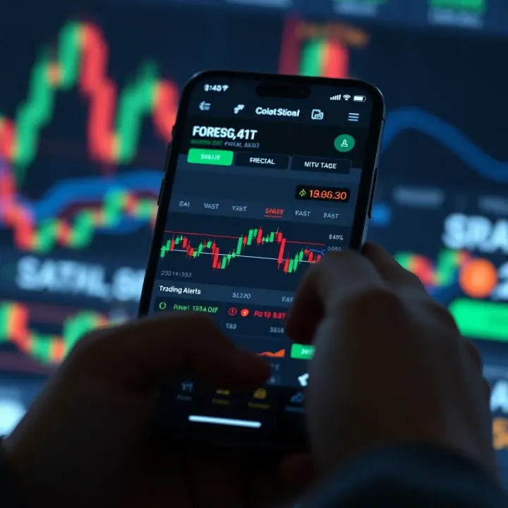 Visualizing Forex Signal Alerts on Mobile for Real-Time Trading Chart displaying forex trends and signal alerts on a mobile device screen
