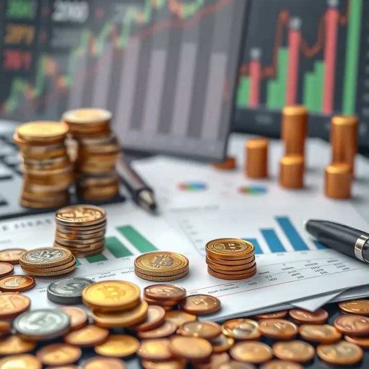 Illustration showing diverse financial sources including coins, documents, and digital graphs representing growth and investment opportunities