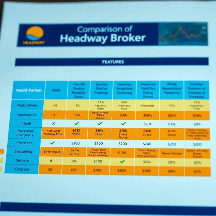 Comparison of Headway Broker Services and Fees in South Africa Comparison table highlighting features and fees of Headway Broker versus other brokers in South Africa