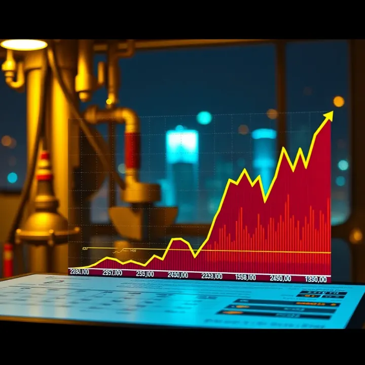 Graph showing sudden surge in energy consumption over time in South African industries