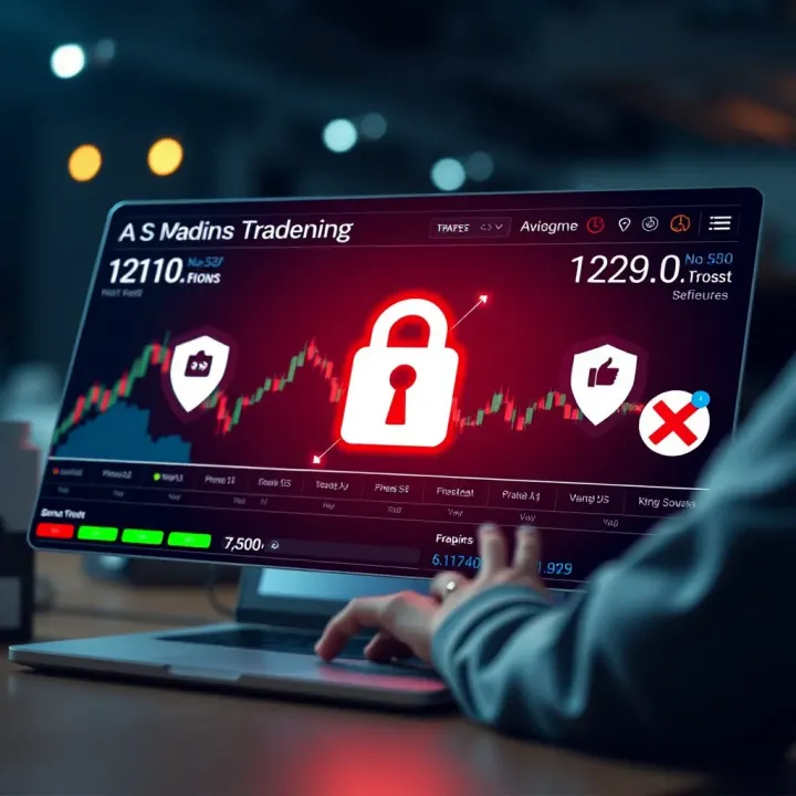 Secure Trading Environment and Bonus Benefits in Forex Market Visual representation of a secure online trading platform highlighting bonus features and trust indicators