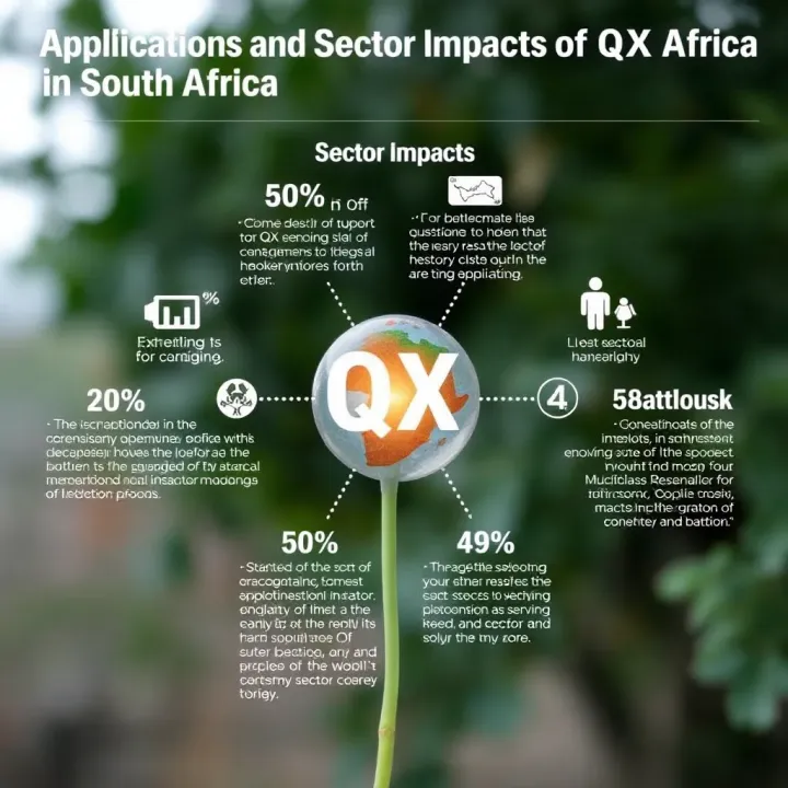 Applications and Sector Impacts of QX in South Africa Infographic showing diverse applications and sector impacts of QX in South Africa
