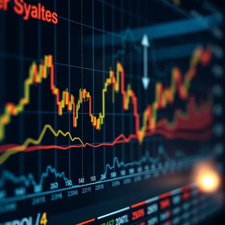 Graph displaying various stock indices trends highlighting market movement over time