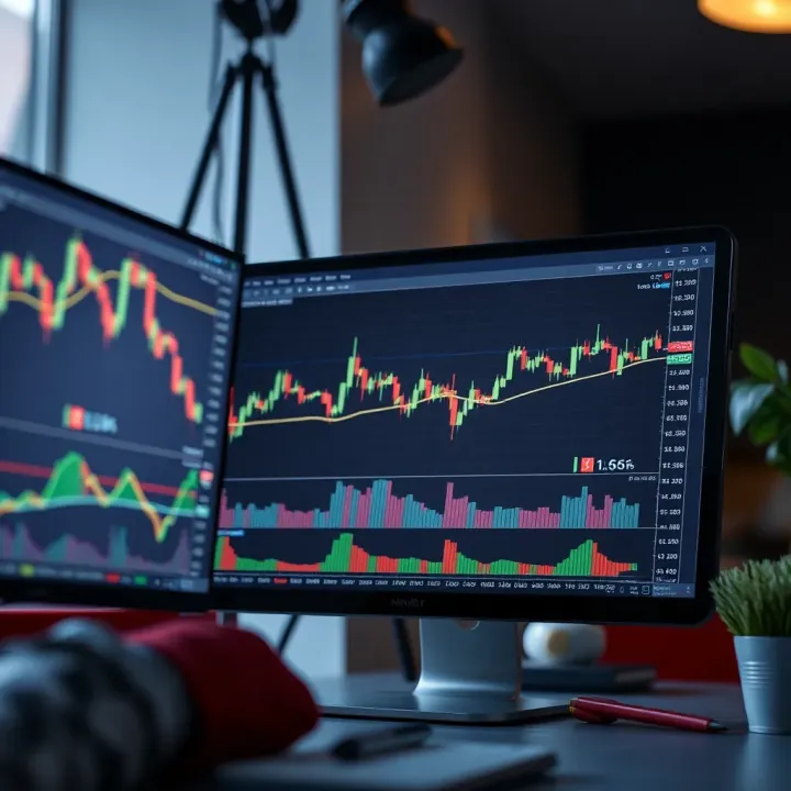 TradingView Charting Tools Enhancing Market Analysis TradingView interface displaying advanced charting tools and technical indicators for market analysis